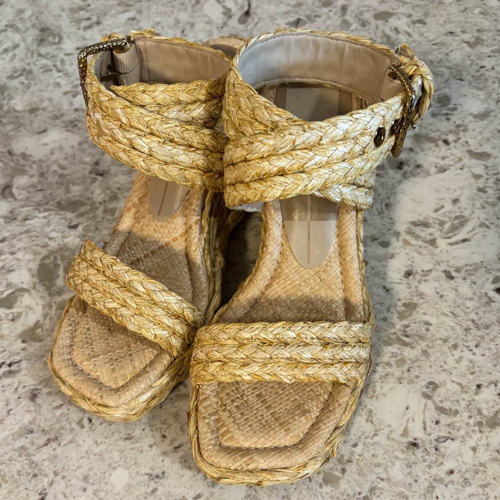 Dolce Vita Braided Straw Sandel Wedge
